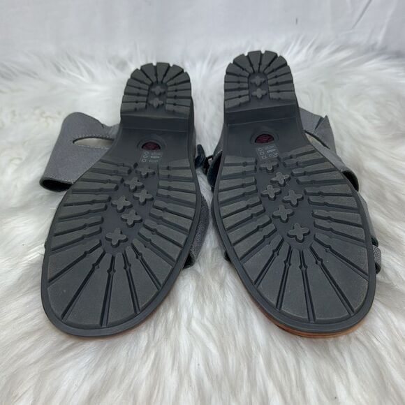 Ariat Kailey Women''s Grey Sandals Grey Leather Double Strap Toe Ring Sz 9.5 - Picture 6 of 6